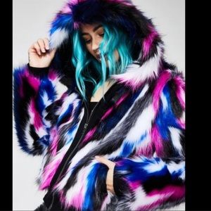 Faux Fur Hooded Coat/Jacket from Dollskill!